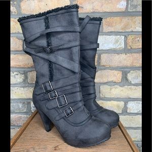 Shoedazzle ‘Shalene’ Distressed Heeled Boots